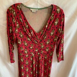 Boden v-neck tunic 3/4 sleeves - US 10P/UK 14P
